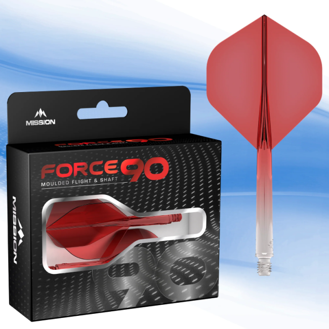 Mission Force 90 Moulded Flight & Shaft System Rot/Transparent - Standard No2